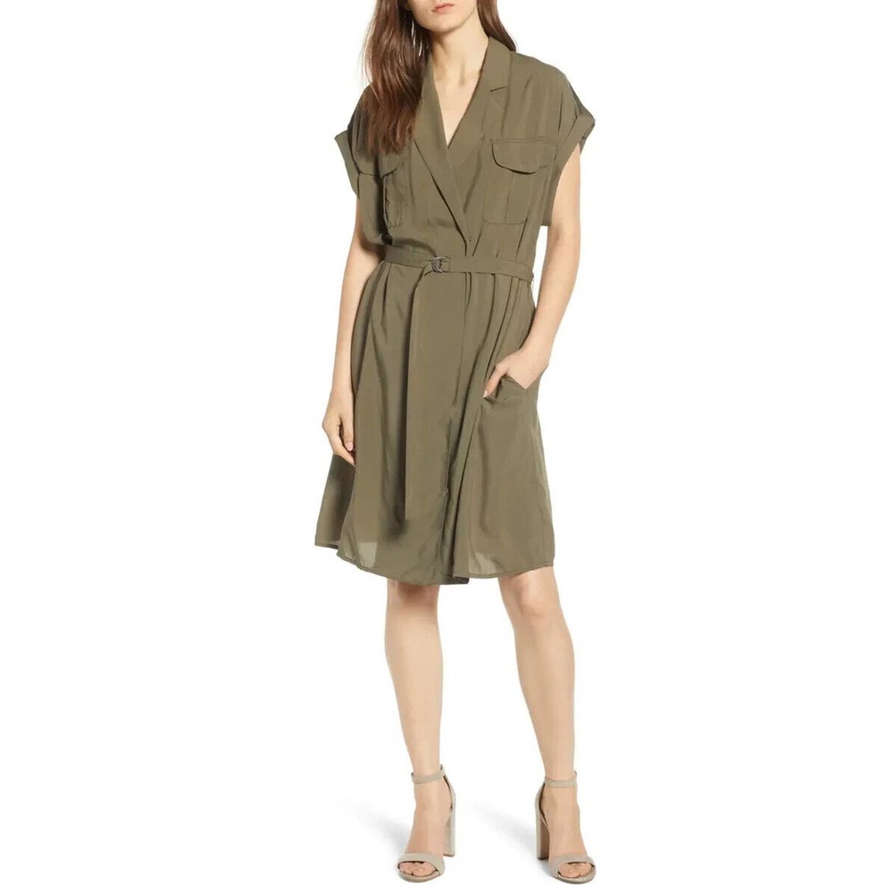 NEW AG Adriano Goldschmied Barbara Dress Dired Agave SIZE XS/100%AUTHENTIC